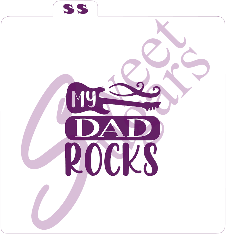 My Dad Rocks Silkscreen Stencil image 0
