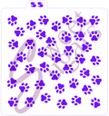 Dog Paw Print Background - Traditional or Silkscreen image 0