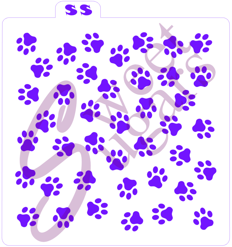 Dog Paw Print Background - Traditional or Silkscreen image 0