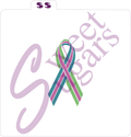 Tri-Color Awareness Ribbon 3 part Silkscreen Stencil image 0