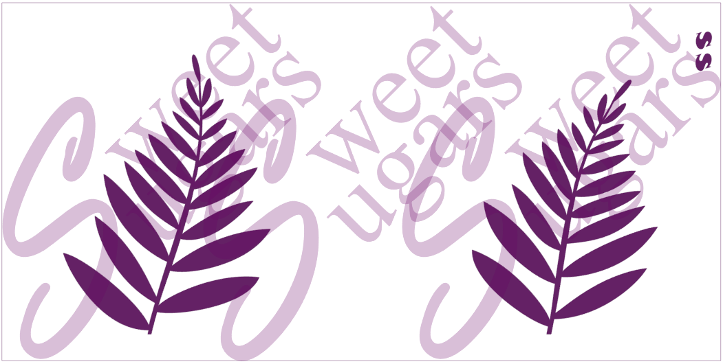 Cake - Large Fern Silkscreen Stencil - 2 Lengths Available image 0