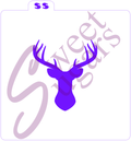 Deer Head Stencil - Traditional or Silkscreen image 0