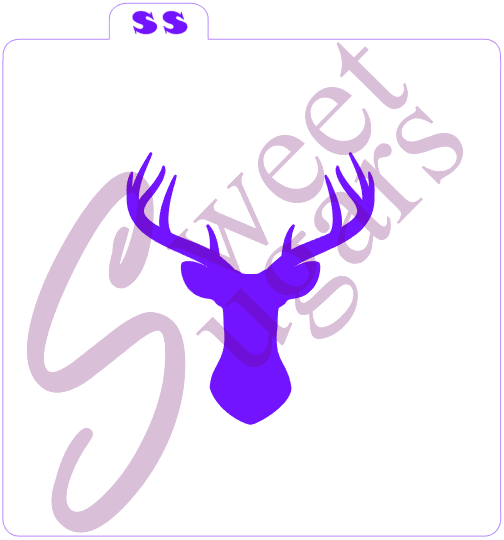 Deer Head Stencil - Traditional or Silkscreen image 0