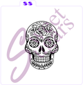 Sugar Skull Silkscreen Stencil image 0
