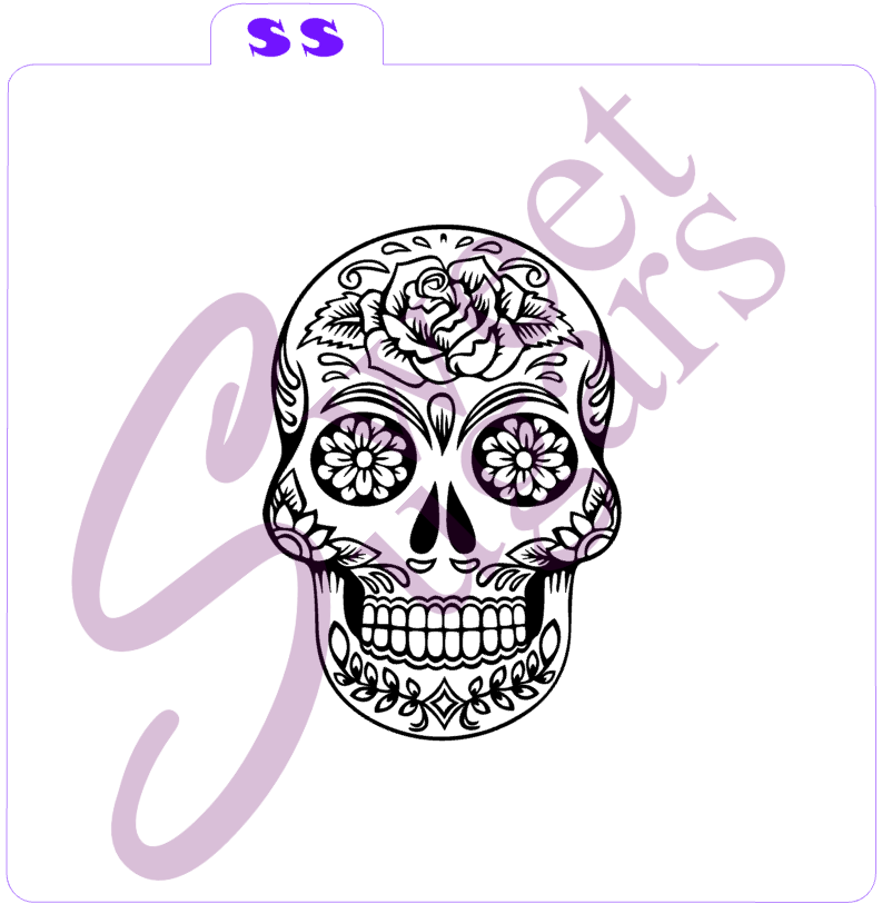 Sugar Skull Silkscreen Stencil image 0