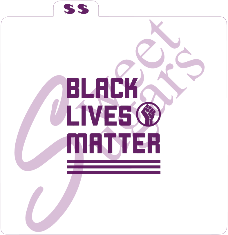 Black Lives Matter with Raised Fist Logo Silkscreen Stencil image 0