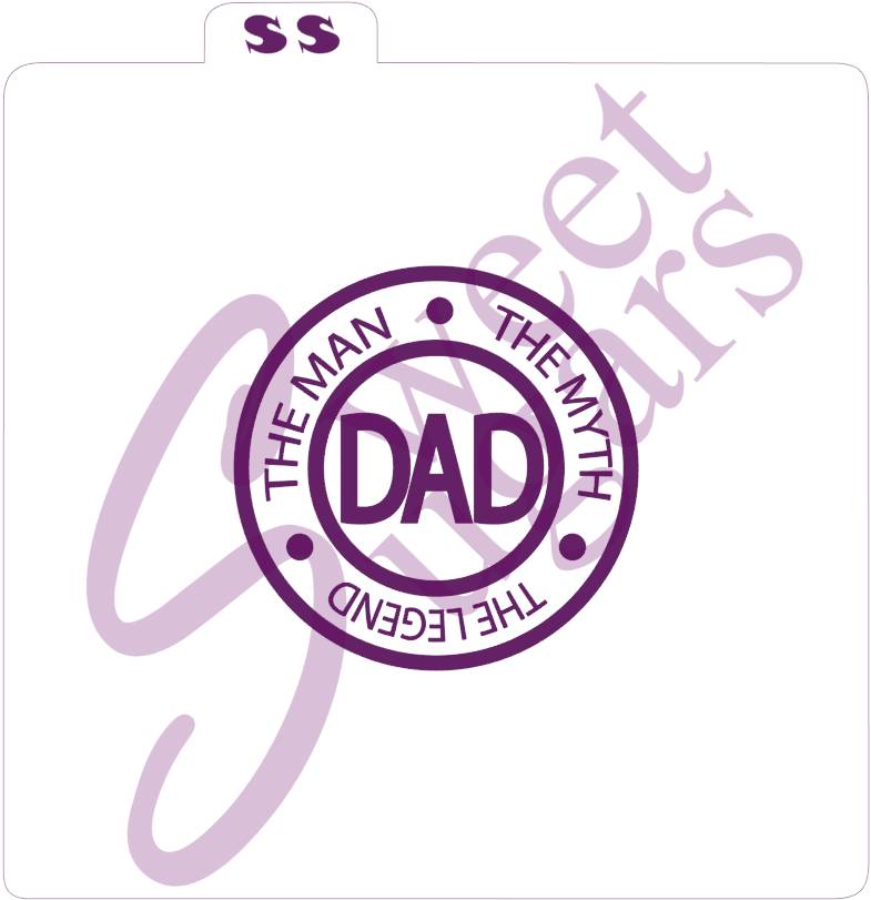 DAD, the man, the myth, the legend Silkscreen Stencil image 0