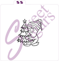 Gnome with Tree PYO Silkscreen Stencil image 0