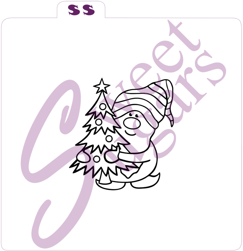 Gnome with Tree PYO Silkscreen Stencil image 0
