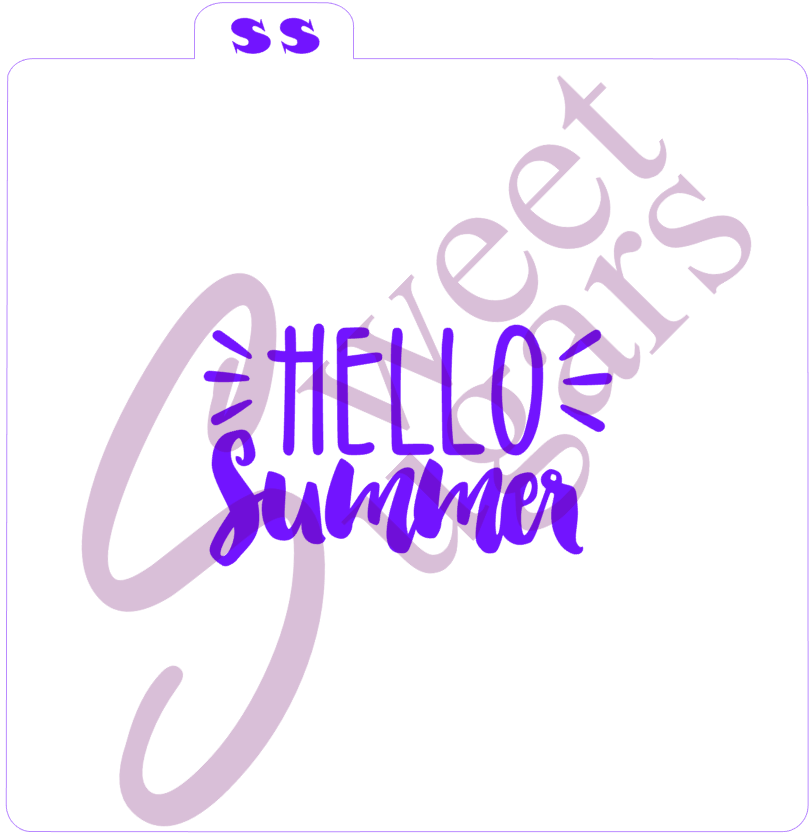 Hello Summer Silkscreen Stencil image 0