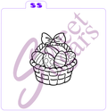 Easter Basket with Eggs Paint Your Own (PYO) Silkscreen Stencil image 0