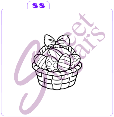Easter Basket with Eggs Paint Your Own (PYO) Silkscreen Stencil image 0