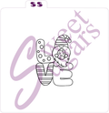 Easter PYO (Paint Your Own) LOVE Gnome with Egg Silkscreen Stencil image 0