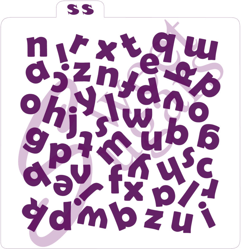 Chunky Alphabet Background Stencil - Traditional or Silkscreen image 1
