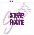 Black Lives Matters - Stop the Hate (with raised fist logo) Silkscreen Stencil image 0
