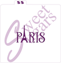 Paris with Eiffel Tower 'A' Silkscreen Stencil image 0