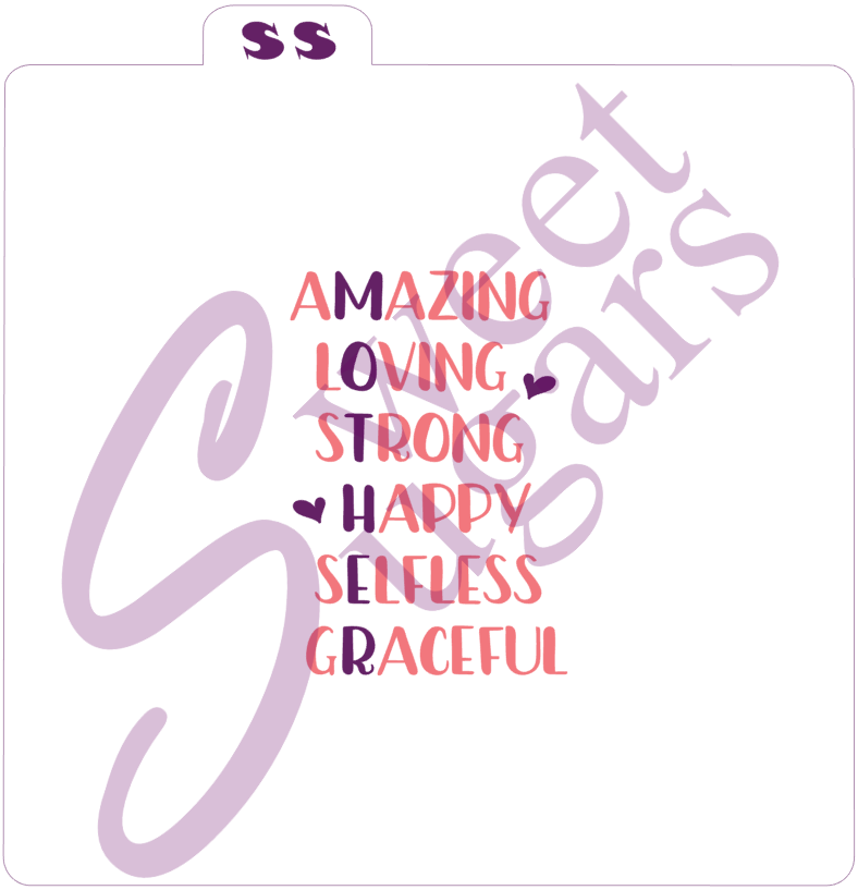 MOTHER Acrostic 2 Part Silkscreen Stencil image 0
