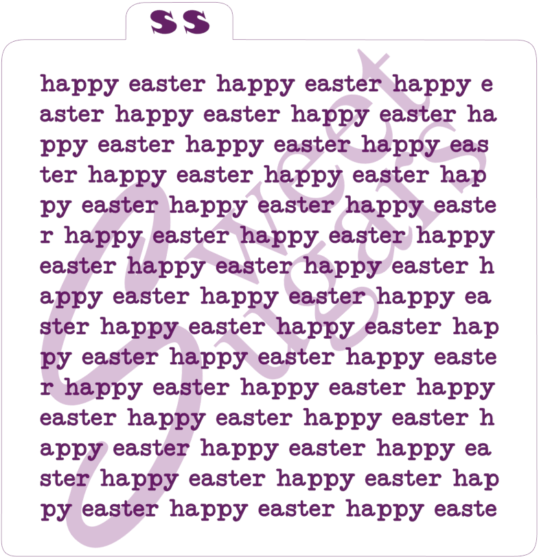 Happy Easter Typewriter Background Silkscreen Stencil image 0