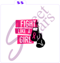 Fight Like A Girl 2 part Silkscreen Stencil image 0