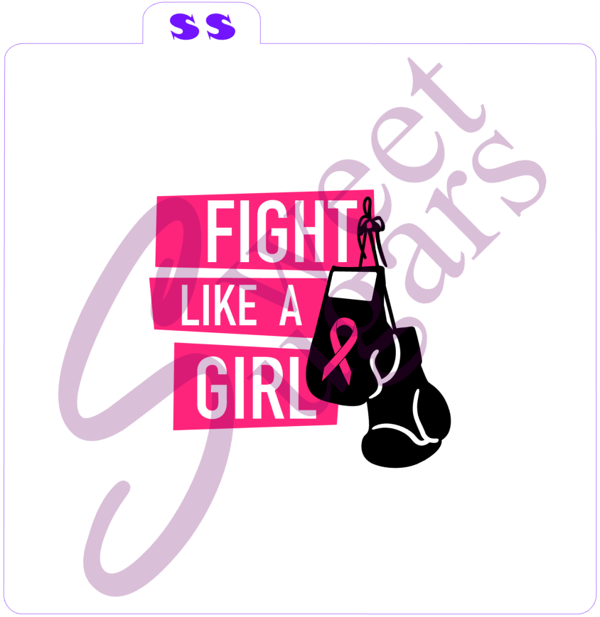 Fight Like A Girl 2 part Silkscreen Stencil image 0