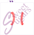Baseball Seams Silkscreen Stencil - Multiple sizes available image 0