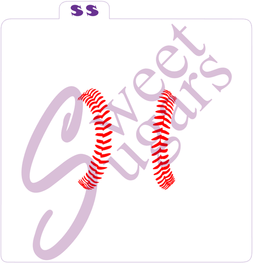 Baseball Seams Silkscreen Stencil - Multiple sizes available image 0