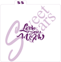 Love You Mom - Mother's Day Silkscreen Stencil image 0