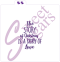 The Story of Christmas is a Story of Love (Tree-Shaped) Silkscreen Stencil image 0