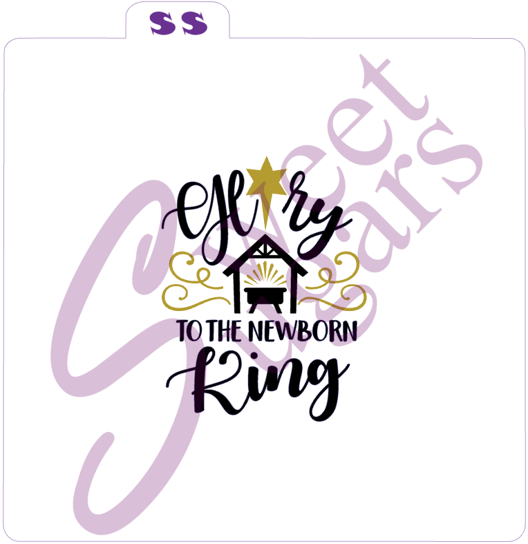 Glory to the Newborn King 2 Piece Stencil Set image 0