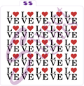 LOVE Square Background 2 Part Stencil - Traditional or Silkscreen image 0