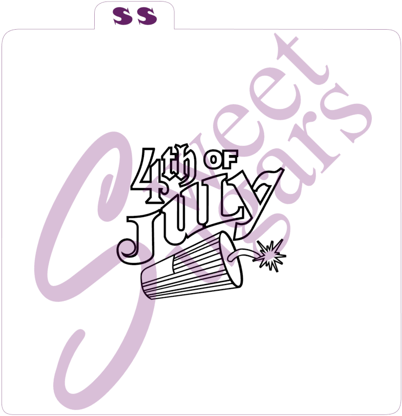PYO 4th of July Flag Firework Silkscreen Stencil image 0