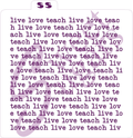 live love teach Typewriter Background Silkscreen Stencil image 0