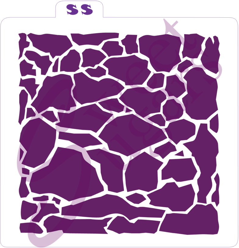 Stone Texture Background Stencil - Traditional or Silkscreen image 0