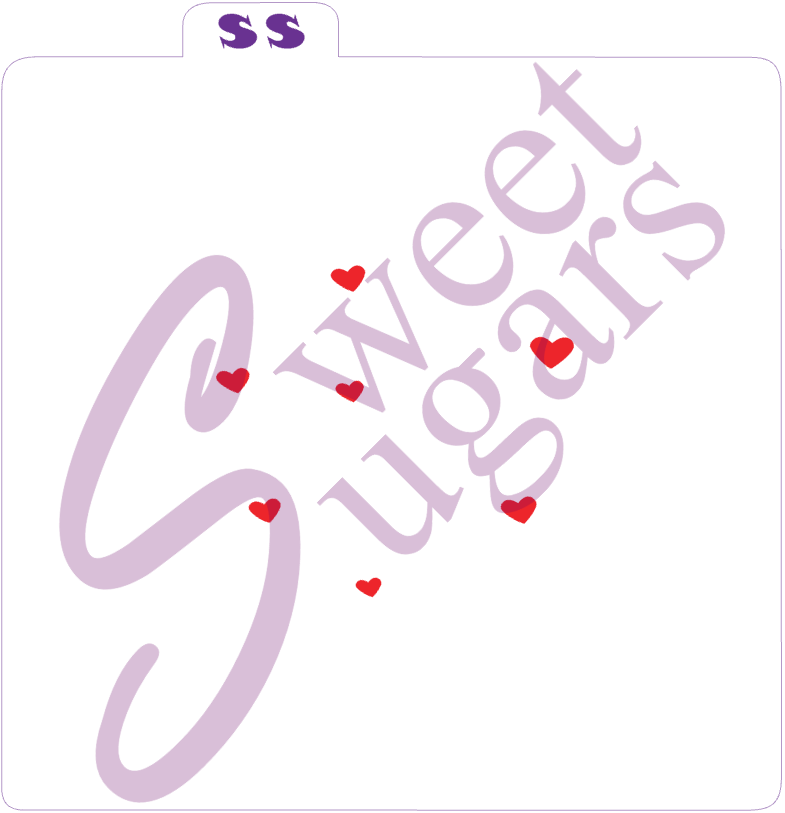 Happy Valentine's Day With Hearts 2 Part Silkscreen Stencil image 2