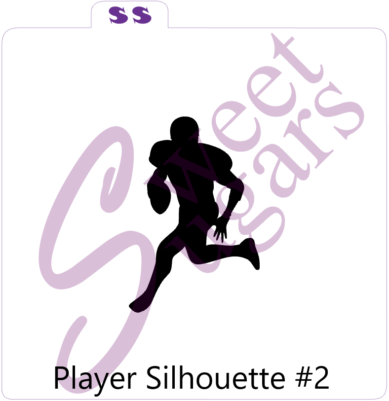 Football Player Silhouette Silkscreen Stencils - 4 Designs, Singles or Bundle image 2