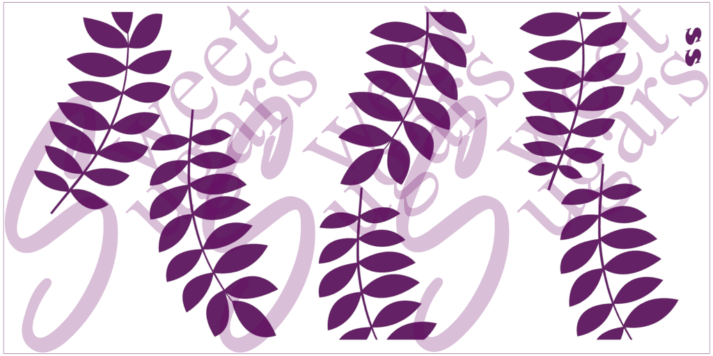 Cake - Medium Pointed Leaf Silkscreen Stencil - 2Lengths Available image 1