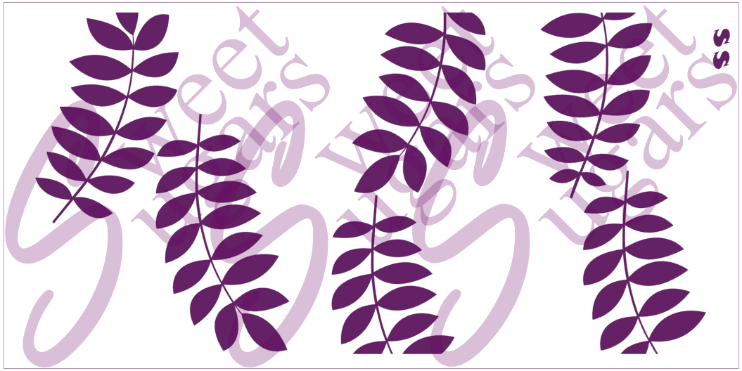 Cake - Medium Pointed Leaf Silkscreen Stencil - 2Lengths Available image 1