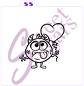 Sassy Monster Lover PYO Silkscreen Stencil image 0