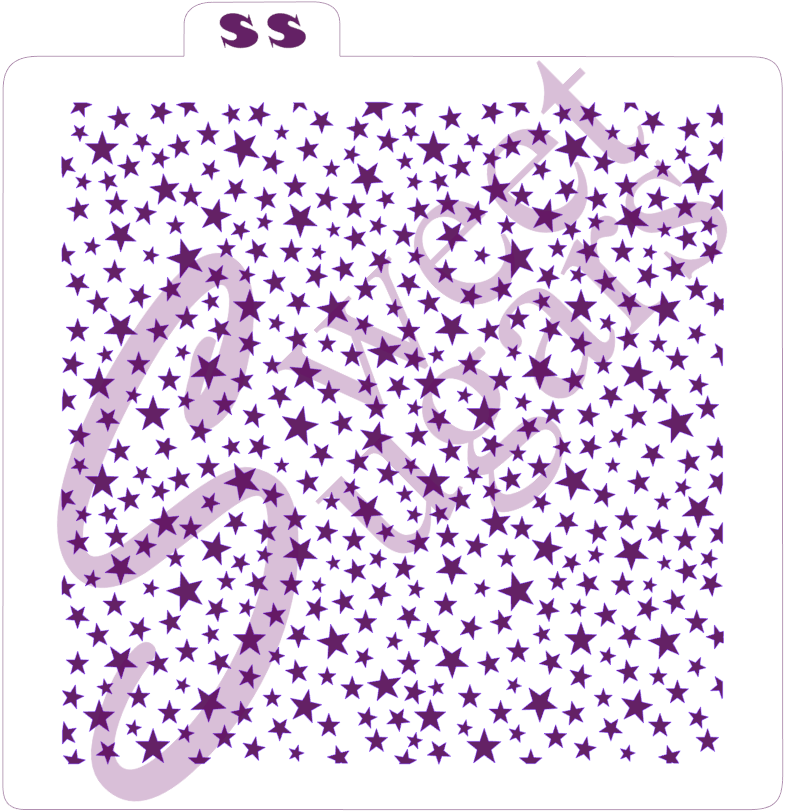 MINI Scattered Stars Silkscreen Stencil image 0