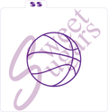 Basketball Seams Silkscreen Stencil - Multiple Sizes Available image 0