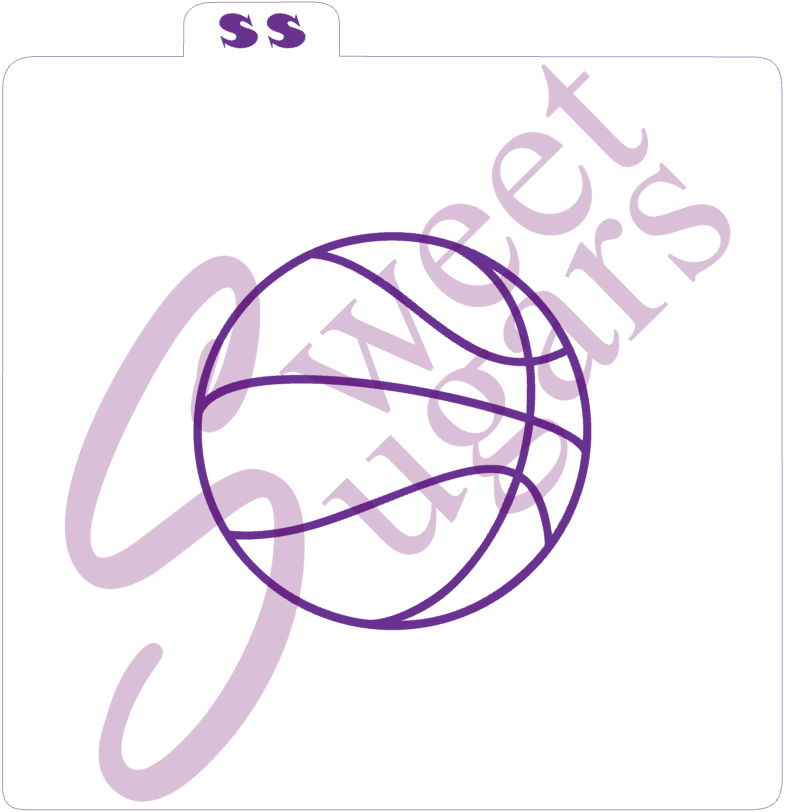 Basketball Seams Silkscreen Stencil - Multiple Sizes Available image 0