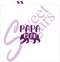 Papa Bear Silhouette Silkscreen Stencil image 0