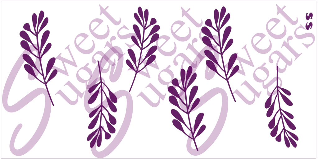 Cake - Medium Rounded Leaf Silkscreen Stencil - 2 lengths available image 1