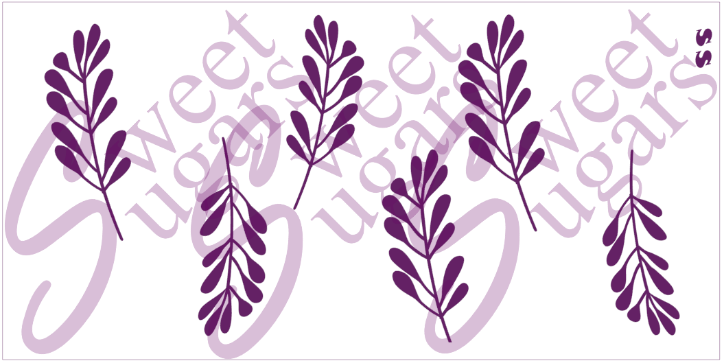 Cake - Medium Rounded Leaf Silkscreen Stencil - 2 lengths available image 1