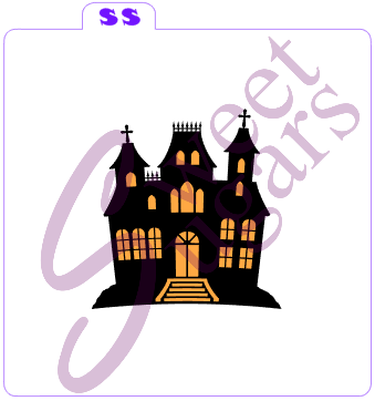 Haunted House 2 Piece Silkscreen Stencil image 0