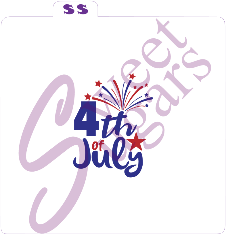 4th of July 2 Part Silkscreen Stencil image 0
