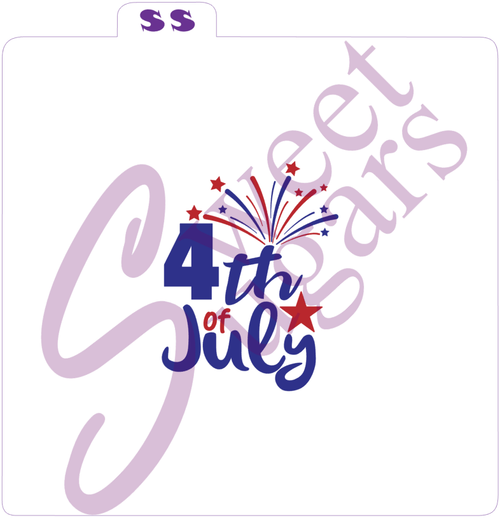 4th of July 2 Part Silkscreen Stencil image 0