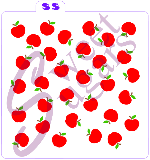 Apple Background - 3 part Stencil image 0