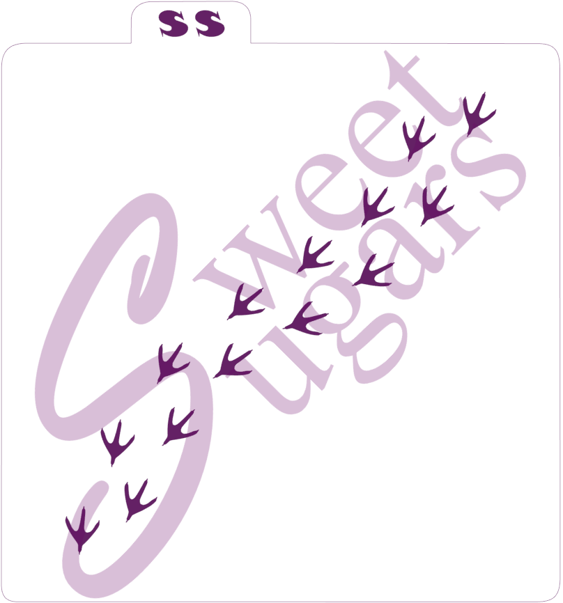 Chicken Footprint Stencil - Traditional or Silkscreen image 0