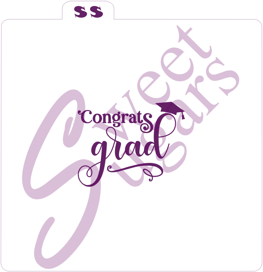 Congrats Grad Silkscreen Stencil image 0